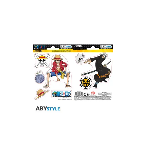 ONE PIECE - Stickers - 16x11cm/ 2 planches - Luffy & Law