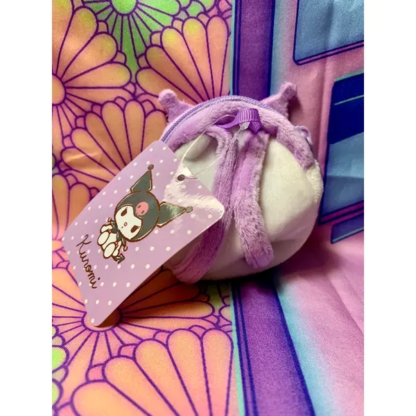 Porte monnaie En Peluche - Kuromi - Sanrio - 8cm