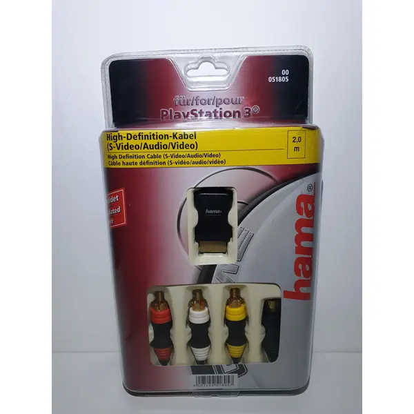 CABLE HAUTE DEFINITION (S-VIDEO/AUDIO/VIDEO) - POUR PLAYSTATION 3 - NEUF SOUS BLISTER