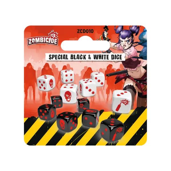 ZOMBICIDE : DÉS SPÉCIAUX NOIRS ET BLANCS