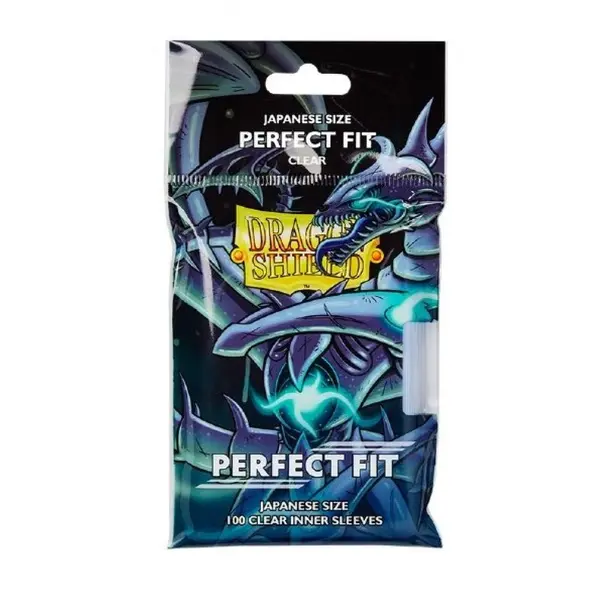 100 Japanese Size Card Sleeves - Dragon Shield - Protège-cartes Format Japonais - Perfect Fit Clear - Neuf sous blister