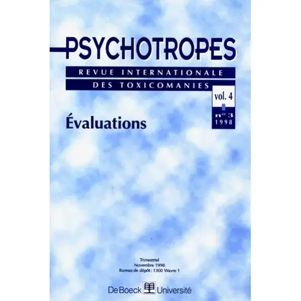 Psychotropes, n° 3 (1998). Evaluations