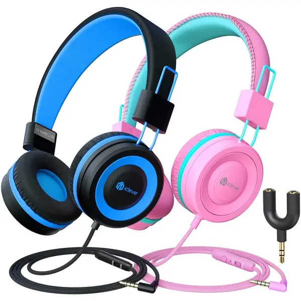 Pack 2 Casques audio filaires microphone IC-HS14 - iclever - pour Enfants - Neuf