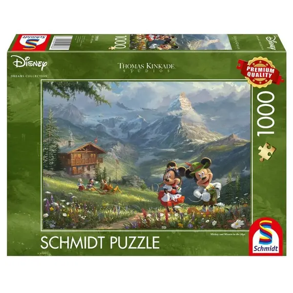 Boîte abîmée - Puzzle Disney - Mickey Et Minnie Dans Les Alpes