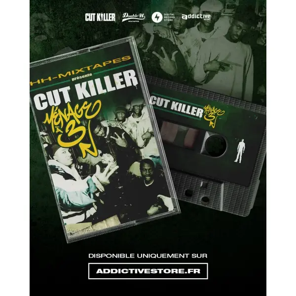 Cut Killer Présente "Ménage À 3" Cassette audio addictive 92