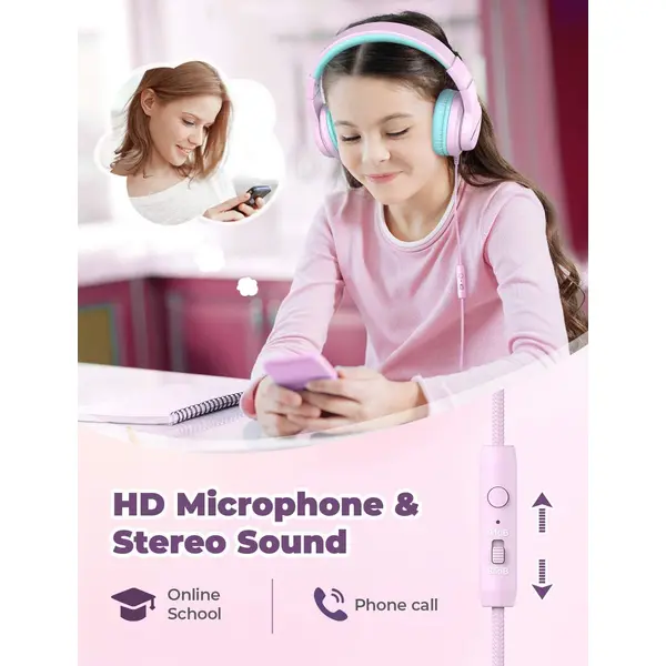Casque audio microphone filaire IC-HS19 - iclever - pour Enfant - Neuf