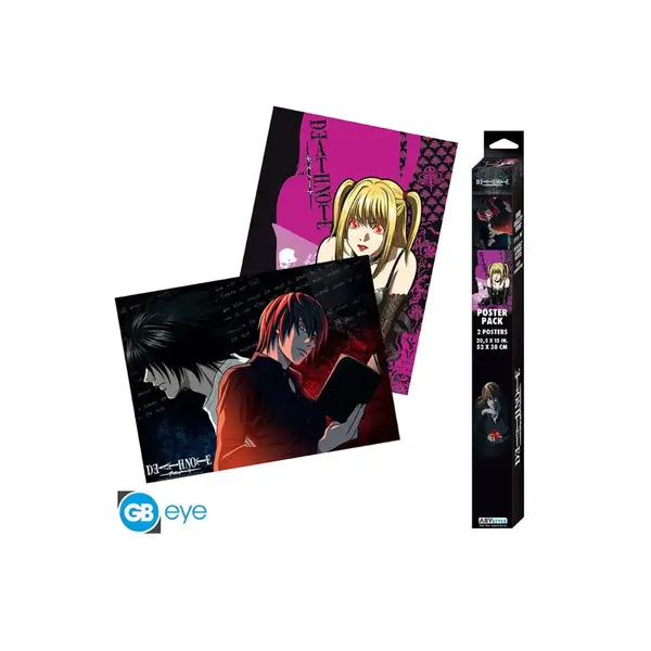 Death Note - Set 2 Posters L vs Light & Misa (52x38cm)
