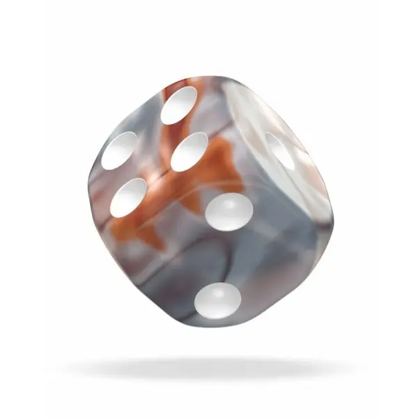 Oakie Doakie Dice - Dés D6 12mm - Gemidice - Silver-Rust (x1)