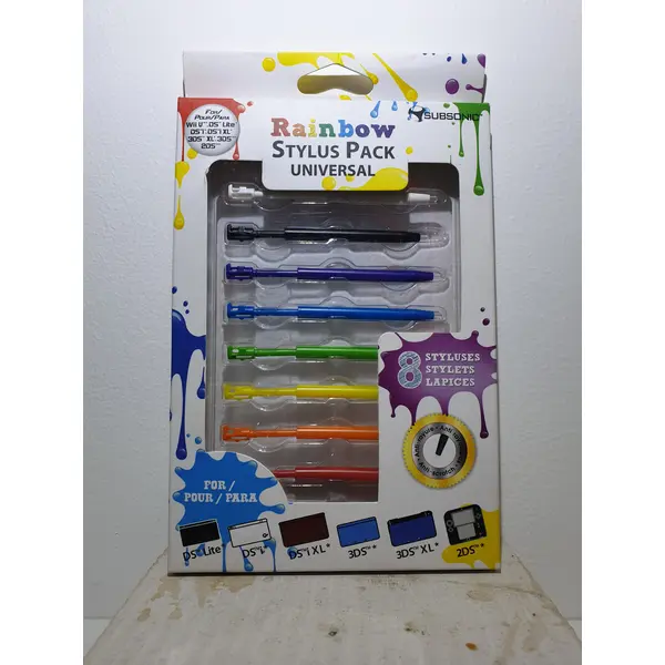 PACK 8 STYLETS ARC-EN-CIEL SUBSONIC - POUR TOUTES DS - NEUF SOUS BLISTER